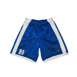 Vintage Nike NCAA Duke Blue Devils Basketball Shorts Mens L Blue Baggy Shimmer